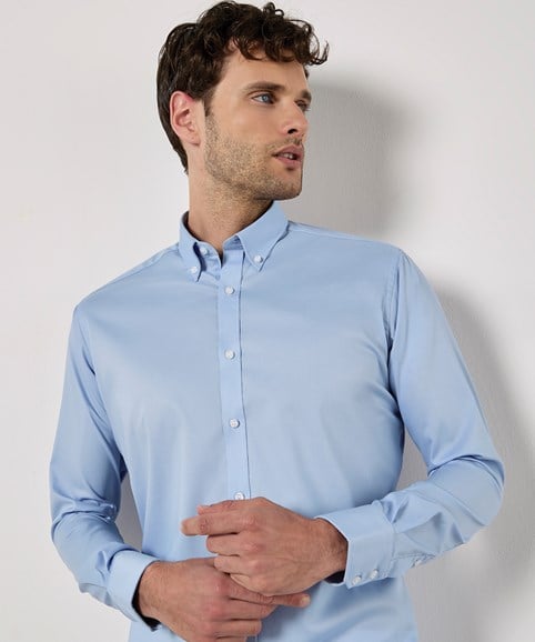 Chemise Oxford extensible à manches longues slim fit