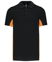 Flags short sleeve bi-colour polo shirt