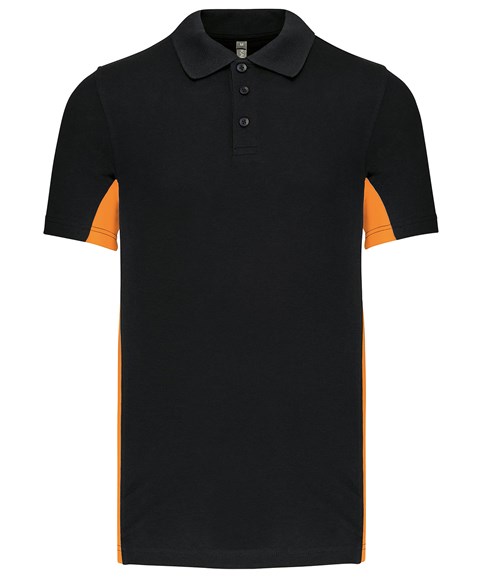 Flags short sleeve bi-colour polo shirt