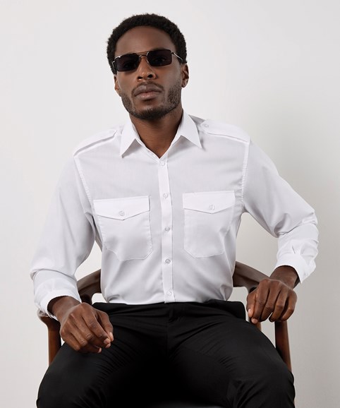 Pilot shirt long-sleeved (tailored fit)