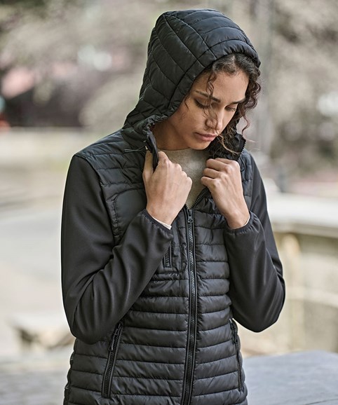 Women's hooded crossover jacket (9629)