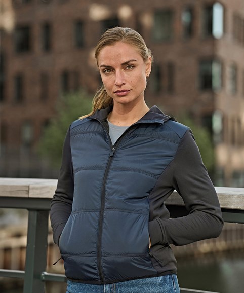 Women's hybrid-stretch hooded jacket (9113)
