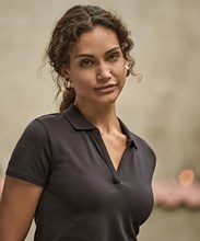 Women's luxury stretch v-neck polo (1409)