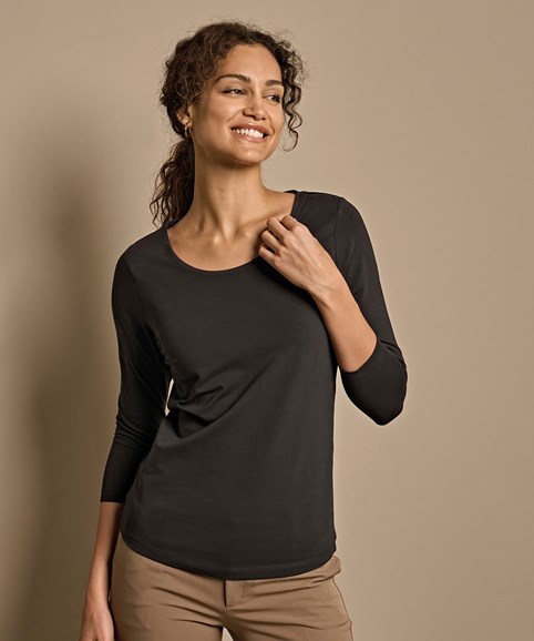Women's stretch 3/4 sleeve tee (460)