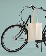 Organic cotton shopper long handle