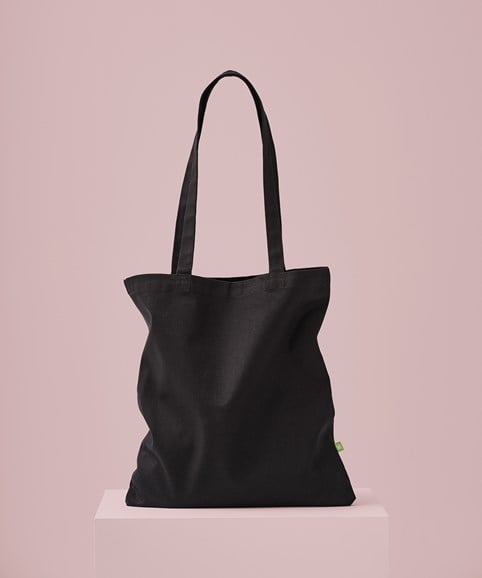 Premium organic canvas shopper long handle
