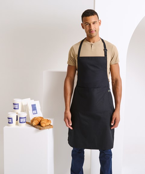 Cotton bib apron, organic and Fairtrade certified