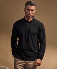 Luxury stretch long sleeve polo (1406)