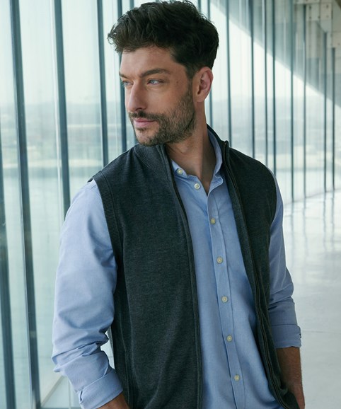 Gilet sans manches à zip intégral