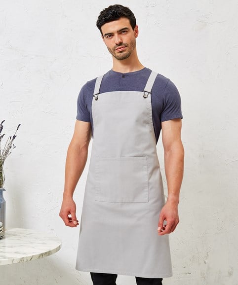 Cross back 'barista' bib apron