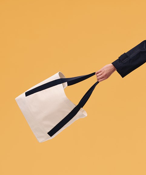 Dakota recycled contrast strap tote