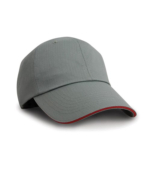 Herringbone cap with sandwich peak