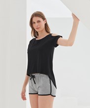 T-shirt Femme à panneau arrière allongé