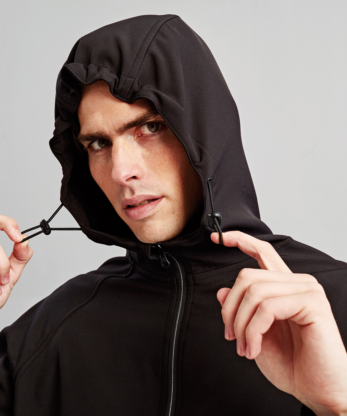 Hooded 2-layer softshell jacket