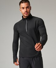 Long-sleeved &#188; zip top