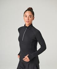 Women's long-sleeved ¼ zip top