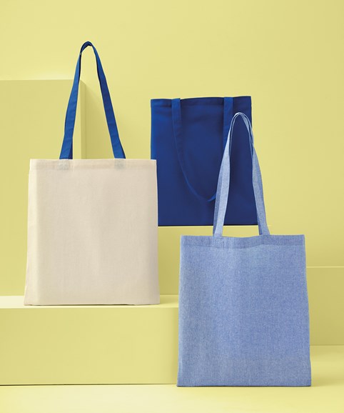 Recycled cotton shopper long handle
