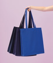 Cabas en toile recyclée premium « à fond plat »