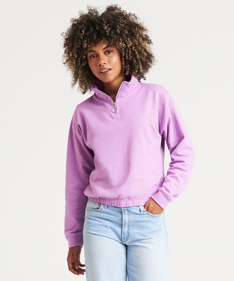 Women's cropped ¼-zip sweat