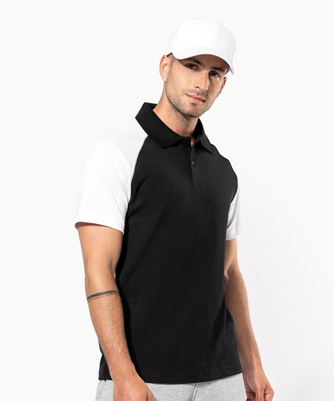 Polo baseball contrast polo shirt