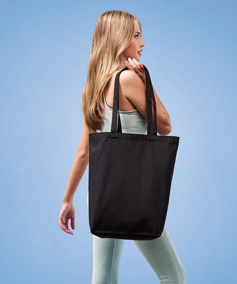 Recycled premium canvas ‘flat base’ shopper