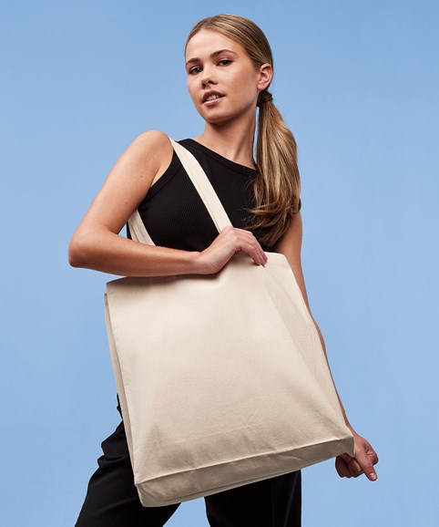 Recycled premium canvas spacious shopper