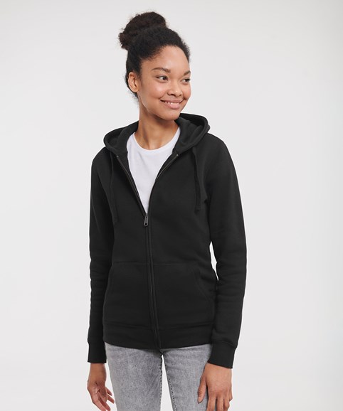 Women's authentic zipped hooded sweatshirt