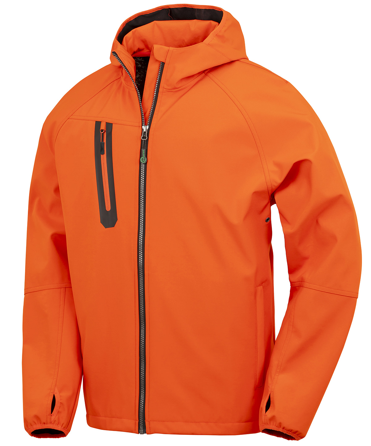3-layer recycled printable casual hooded softshell
