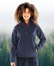 Women’s recycled 3-layer printable hooded softshell