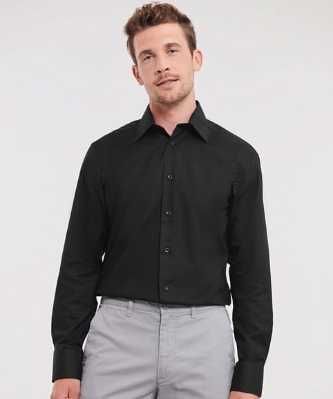 Long sleeve easycare tailored Oxford shirt