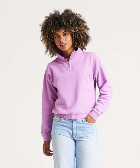 Women’s cropped 1/4-zip sweat