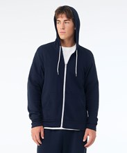 Unisex polycotton fleece full-zip hoodie