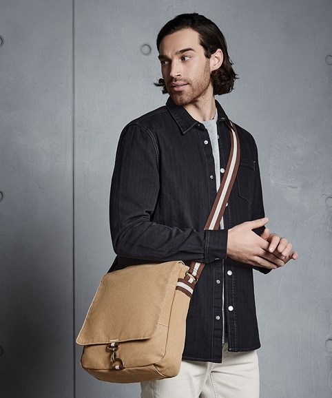 Vintage canvas messenger