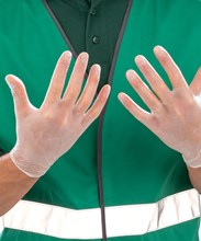 Medical vinyl examination gloves clear (100er pack)