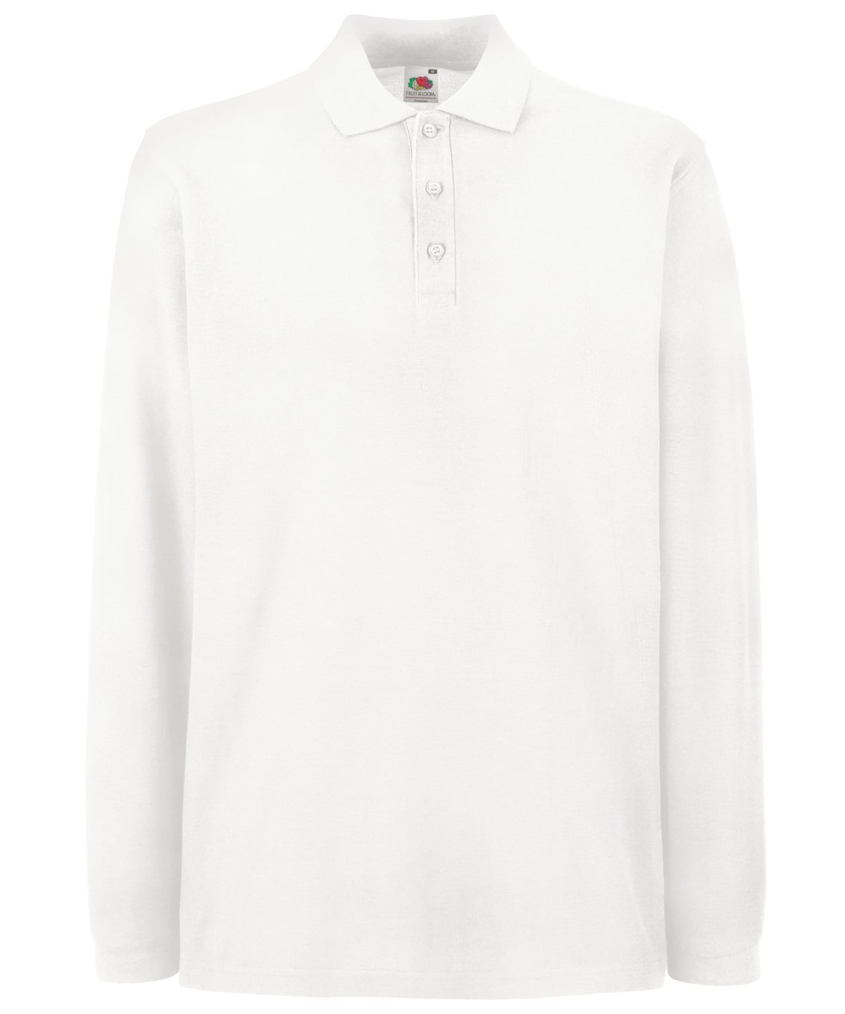DS Halifax White Print Stripe Long Sleeve Polo