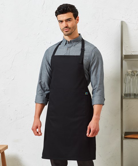 Cotton bib apron, organic and Fairtrade certified