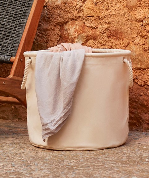 Heavy canvas storage trug