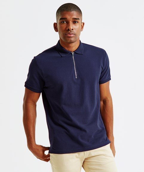 Men's zip polo