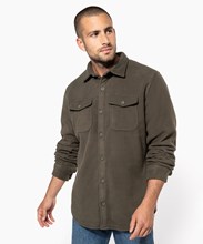 Sherpa lined fleece overshirt
