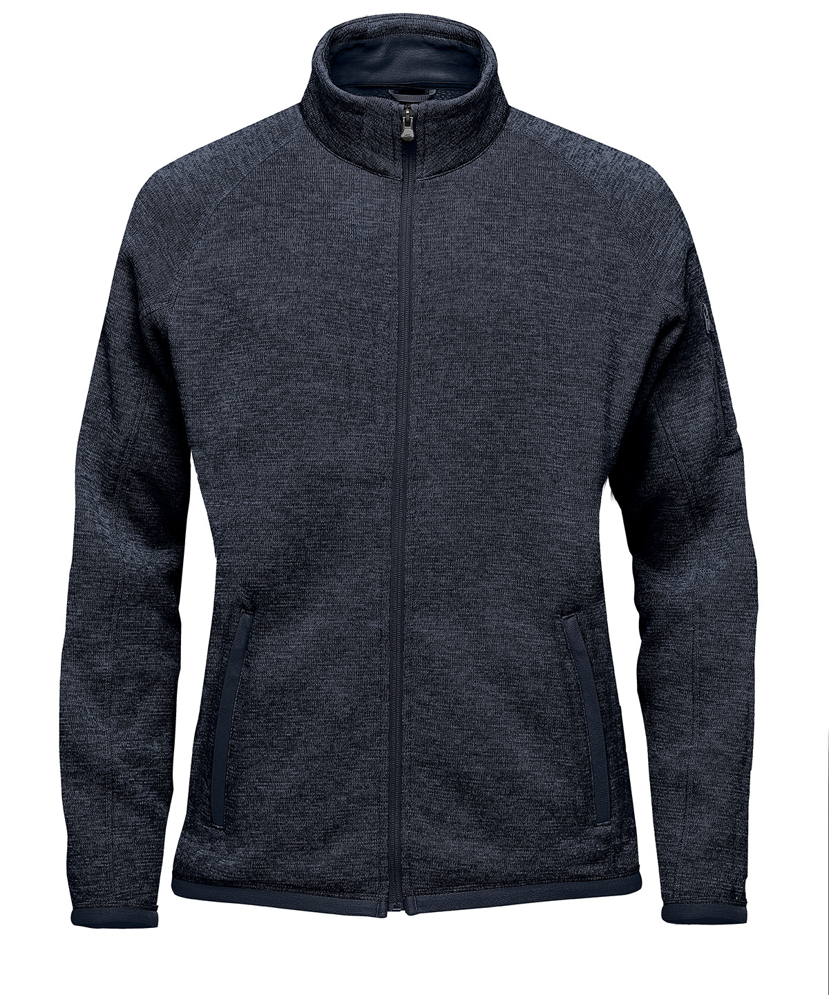 Women Blue LOSANGLES Printed Fleece Zipper Jacket