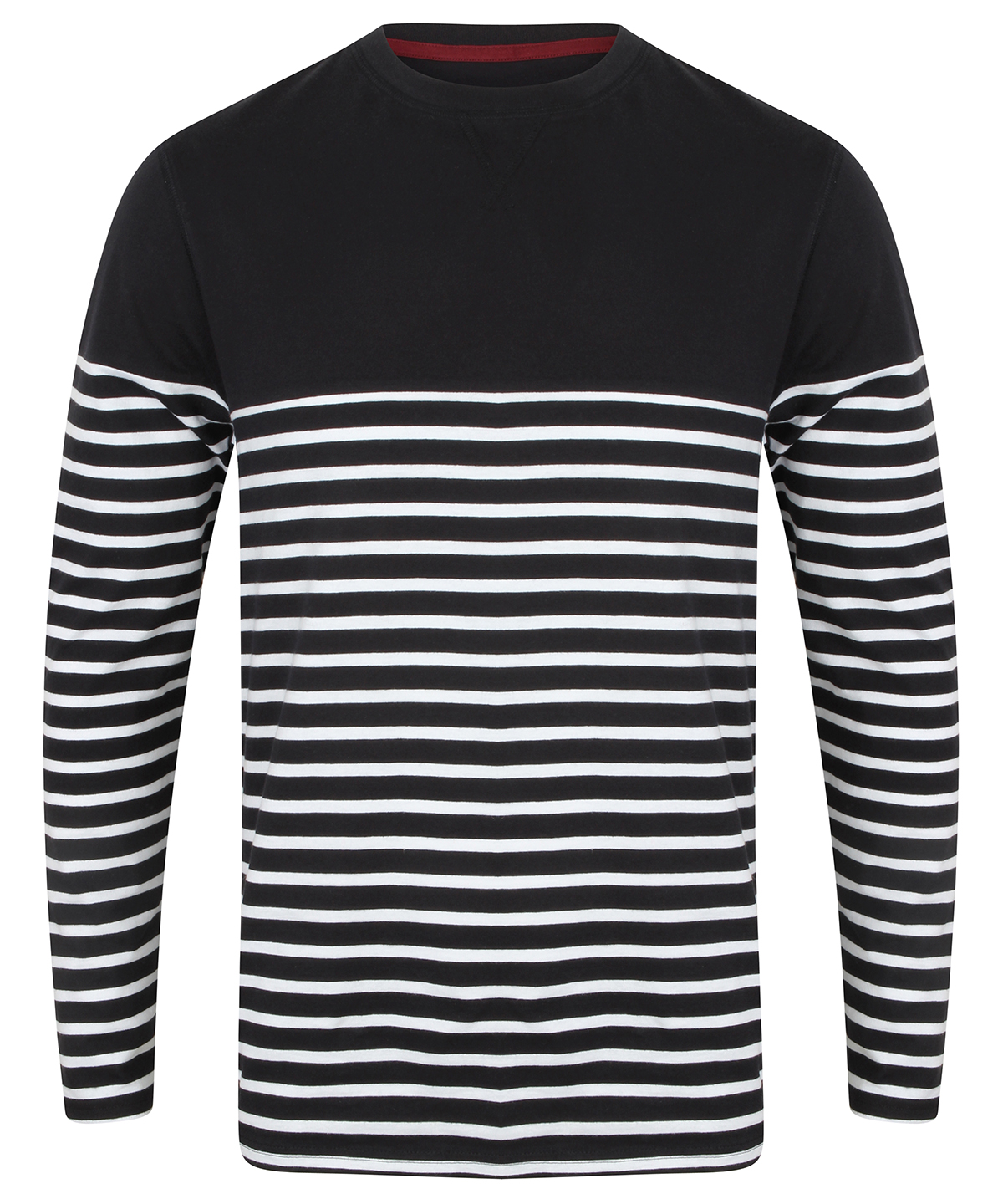 Grass Green & White Breton Striped Number 5 T Shirt