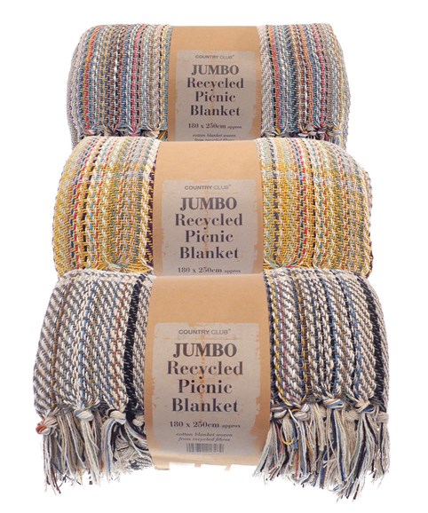 Jumbo recycled picnic blanket 