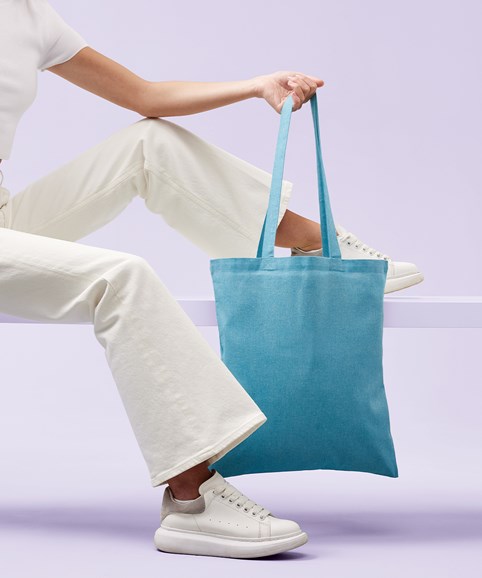 Recycled cotton shopper long handle