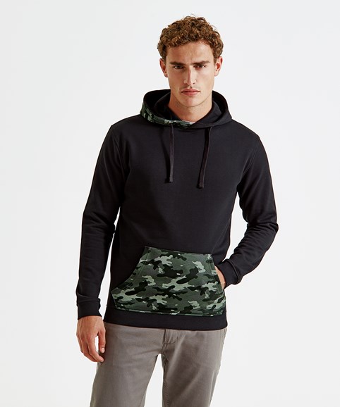 Sweatshirt à capuche homme à imprimé camouflage