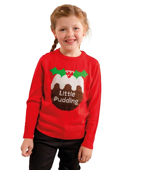 Weihnachtspullover "Little Pudding" für Kinder