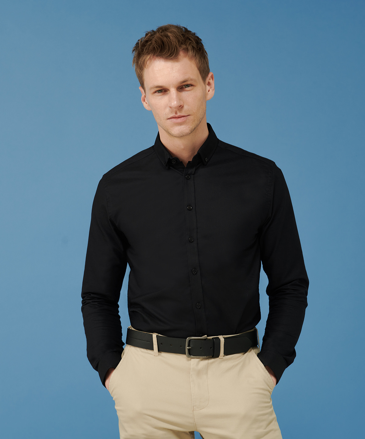 Modern long sleeve Oxford shirt