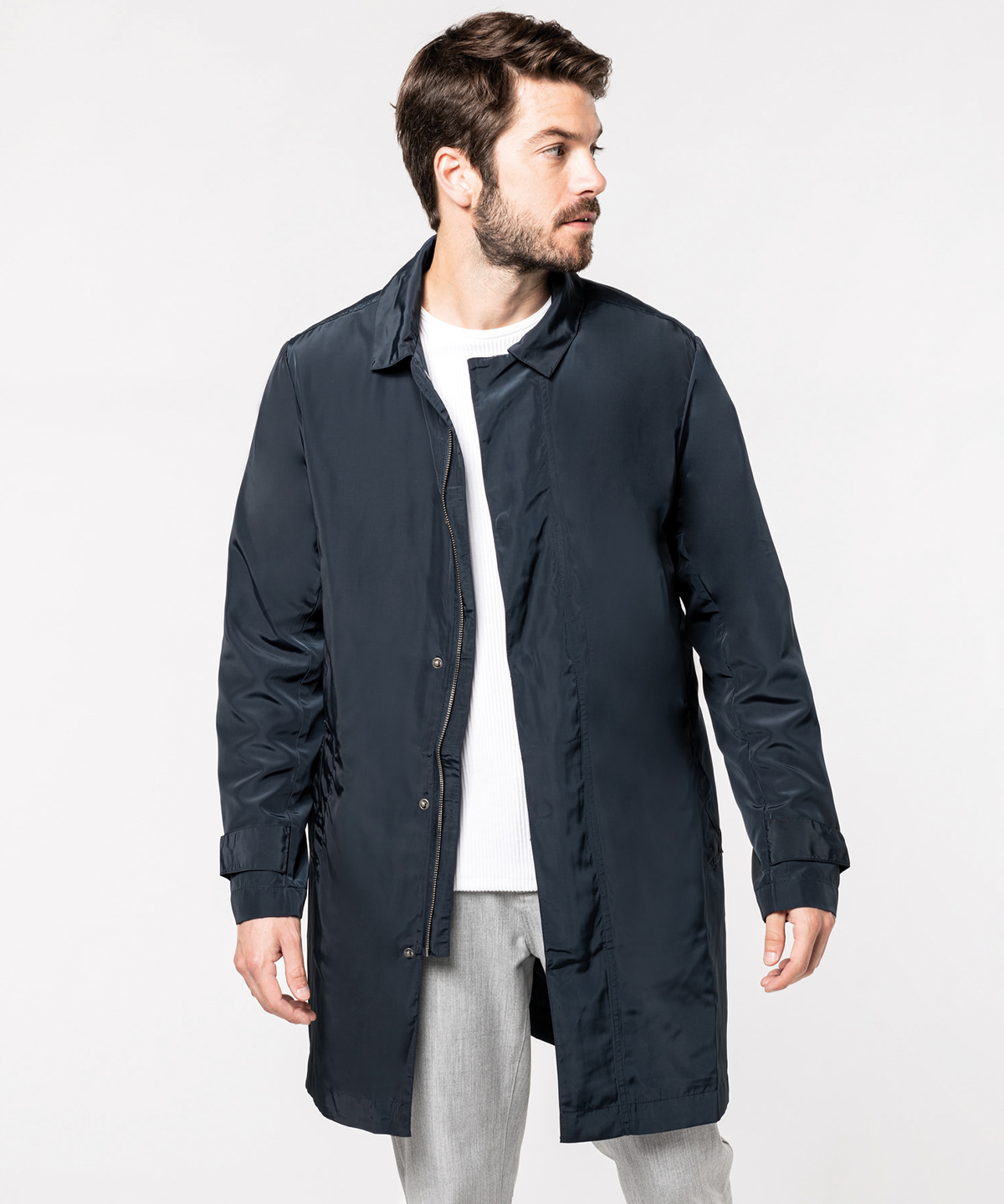 Men's lightweight trench coat