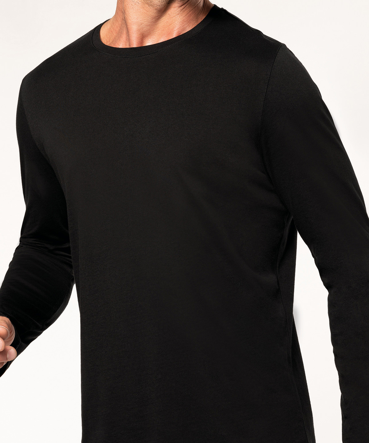 Men's long-sleeved crew neck T-shirt