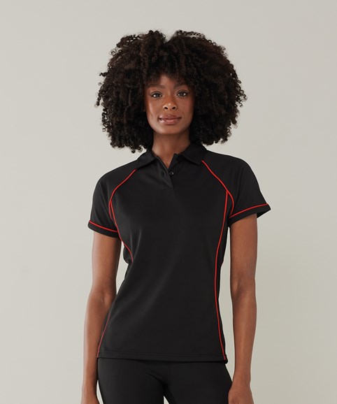 Polo Piped performance Femme