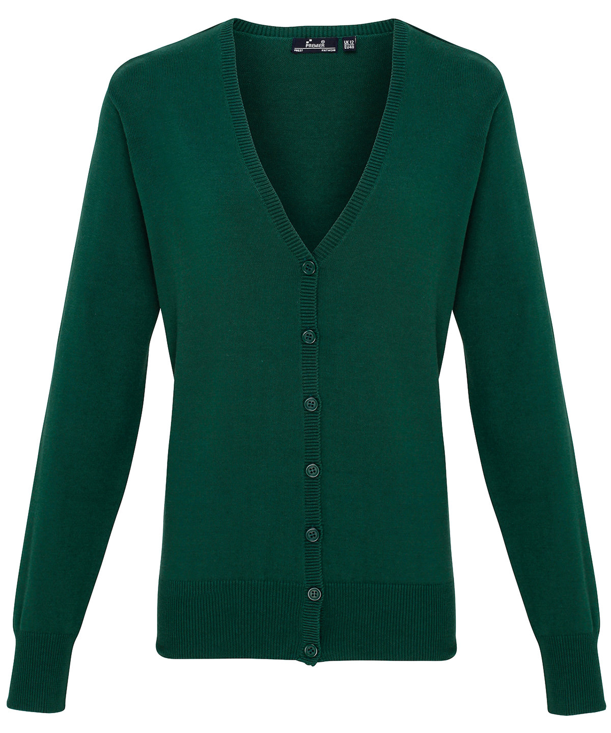 Women's button-through knitted cardigan